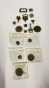 A GROUP OF METAL DETECTOR FINDS.