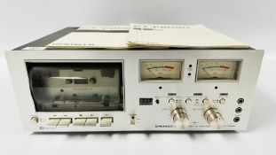 PIONEER CT-F8080 STEREO CASSETTE TAPE DECK COMPLETE WITH INSTRUCTIONS AND ORIGINAL BOX - SOLD AS