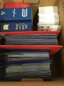 STAMPS: BOX WITH GB FIRST DAY COVERS IN SIX ALBUMS AND LOOSE, 1964-90s, MANY BUREAU COVERS.