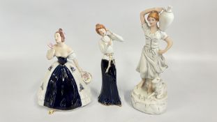 A GROUP OF THREE ROYAL DUX PORCELAIN FIGURINES TO INCLUDE 2262,