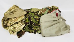 A QUANTITY OF CAMOUFLAGE CLOTHING.