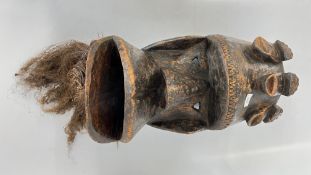 IVORY COAST TRIBAL DAN MASK, HEIGHT 59CM.