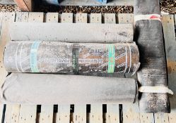 4 ASSORTED ROLLS OF ROOFING FELT.