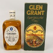 A 26⅔ FL OZ (750ML) BOTTLE OF GLEN GRANT MALT WHISKEY, 8 YEARS OLD IN ORIGINAL PRESENTATION BOX.