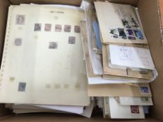 STAMPS: BOX WITH GB ALL REIGNS ON LEAVES AND STOCKCARDS, COVERS FROM PRE-ADHESIVE ONWARDS.