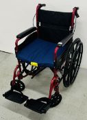 A CARECO FOLDING WHEELCHAIR.