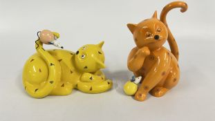 TWO KAISER PORCELAIN COLLECTOR'S CATS.