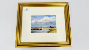 A FRAMED AND MOUNTED OIL ON BOARD 