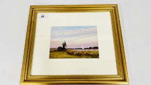 A FRAMED AND MOUNTED OIL ON BOARD TITLED 