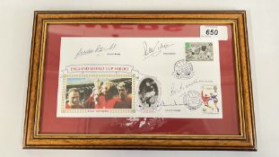 SIGNED FIRST DAY COVER FOR 1966 WORLD CUP.