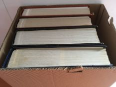 STAMPS: BOX WITH COMMONWEALTH IN FOUR LARGE STOCKBOOKS, NORFOLK ISLAND, ST.