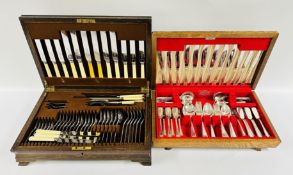 VINTAGE SET OF SIX JAMES RYALS & Co CANTEEN OF CUTLERY PLUS A FURTHER SET OF SIX CANTEEN OF CUTLERY.