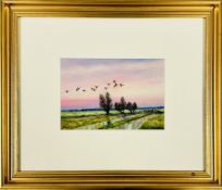 A FRAMED AND MOUNTED OIL ON BOARD TITLED 