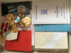 EPHEMERA: FILE BOX MASONIC PAMPHLETS, EVENT BROCHURES, MEDALS ETC.