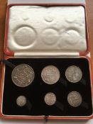 COINS: UK 1927 PROOF SET IN RED CASE.