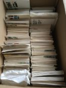 STAMPS: A BOX WITH GB FIRST DAY COVERS c1964-7,