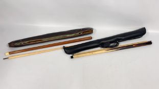 CASED BCE RAY REARDON CUE + CASED ASKROD CUE.