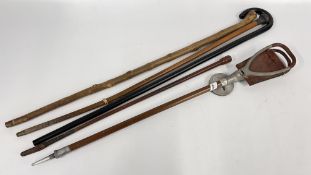 A VINTAGE SHOOTING STICK MARKED 