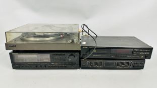 A GROUP OF FOUR HI-FI SEPARATES TO INCLUDE GENEXXA TEN BAND STEREO FREQUENCY EQUALIZER MODEL No.
