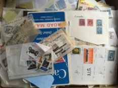 STAMPS: BOX WITH VAST LOOSE MIXTURE CANADA, ALL REIGNS,