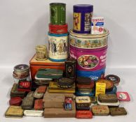 A GROUP OF ASSORTED VINTAGE TINS TO INCLUDE TOBACCO EXAMPLES ETC.