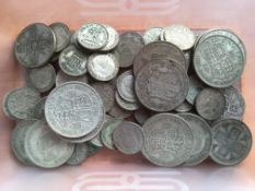 COINS: PRE 1947 SILVER, FACE APPROX £3.50.