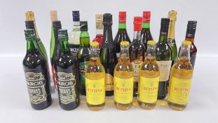 20 X BOTTLES OF ALCOHOLIC BEVERAGES TO INCLUDE - 1 X LITRE CINZANO, 1 X 700ML CAMPARI,