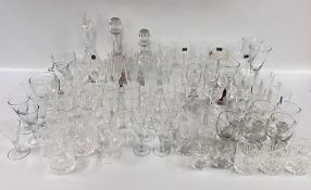 AN EXTENSIVE COLLECTION OF ASSORTED GOOD QUALITY CRYSTAL DRINKING VESSELS TO INCLUDE EXAMPLES