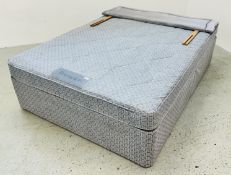 BROMPTON DOUBLE DIVAN BED WITH HEADBOARD.