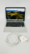 APPLE MAC BOOK AIR LAPTOP COMPUTER WITH CHARGER - SOLD AS SEEN.