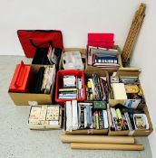 8 X BOXES CONTAINING AN EXTENSIVE GROUP OF STATIONERY AND ART EQUIPMENT AND ACCESSORIES,