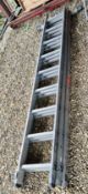 ALUMINIUM THREE SECTION EXTENSION LADDER.