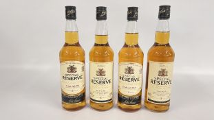 4 X 70CL BOTTLES OF TESCO SPECIAL RESERVE BLENDED SCOTCH WHISKY OAK AGED MINIMUM 3 YEARS OLD.