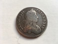 COINS: CHARLES II CROWN 1671 SECOND BUST, V. TERTIO.