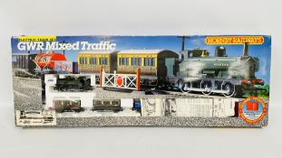 HORNBY RAILWAY GWR MIXED TRAFFIC TRAIN SET BOXED (NOT GUARANTEED COMPLETE).