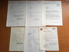 EPHEMERA: 1971-2 LETTERS FROM AND BEARINGS SIGNATURES OF BARNES WALLIS, AIR COMMODORE H.I.