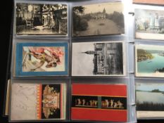 POSTCARDS: THREE ALBUMS MAINLY OVERSEAS, FRANCE, BELGIUM, MONACO, ROMSDALEN, SOME POSTAL INTEREST.