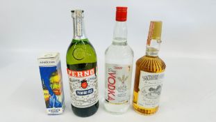 1 LITRE BOTTLE OF TESCO VODKA, 75CL SOUTHERN COMFORT,