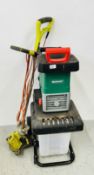 RYOBI EASY EDGE 30CM ELECTRIC STRIMMER + QUALCAST SDS2810 QUIET SHREDDER - SOLD AS SEEN.