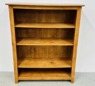 OAK FINISH 4 TIER BOOK SHELF.