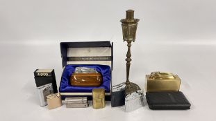 A GROUP OF ASSORTED VINTAGE LIGHTERS TO INCLUDE ZIPPO,