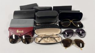 A GROUP OF PRESCRIPTION SUNGLASSES AND READING GLASSES TO INCLUDE DESIGNER BRANDED EXAMPLES +