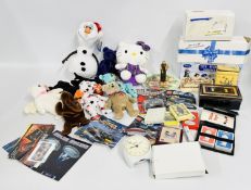 A BOX OF COLLECTIBLES TO INCLUDE TRANSFORMERS, DISNEY RATATOUILLE COLLECTOR'S SET,