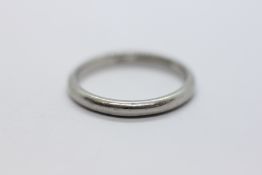 A PLATINUM WEDDING BAND.