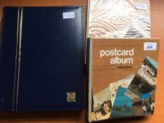 POSTCARDS: THREE ALBUMS MAINLY MORE MODERN WITH RAILWAY, COMIC, AVIATION ETC. (APPROX 400).