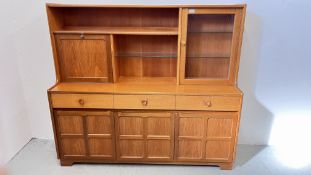 MID CENTURY NATHAN TEAK LOW SIDEBOARD,
