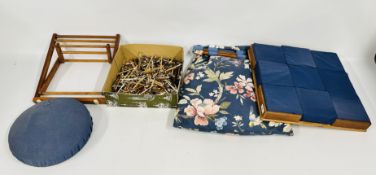 A SELECTION OF BOBBINS, FRAMES, ETC.