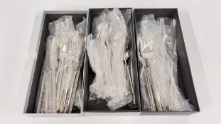 A ROYAL DOULTON 8 PLACE SETTING CUTLERY SET WITH ONE ADDITIONAL FORK.