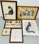 A FRAMED AND MOUNTED LOUIS WAIN PRINT TITLED 