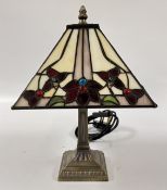 A REPRODUCTION TIFFANY STYLE TABLE LAMP - SOLD AS SEEN.